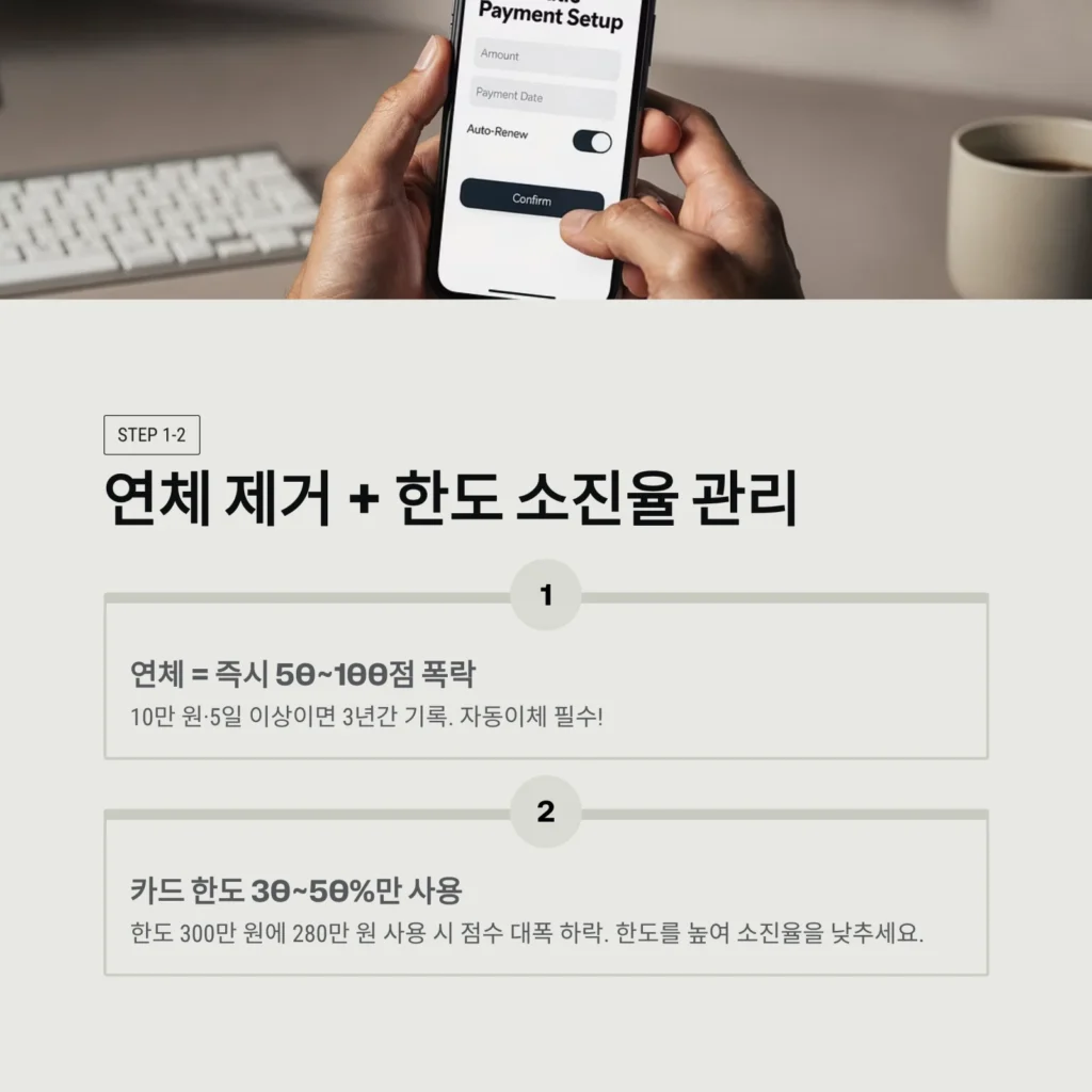 연체 제거 + 한도 소진율 관리