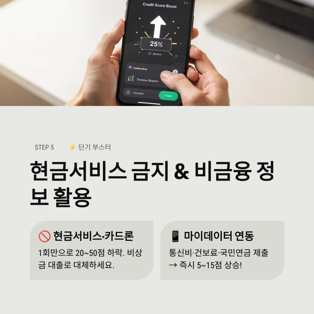 현금서비스 금지 & 비금융 정보 활용