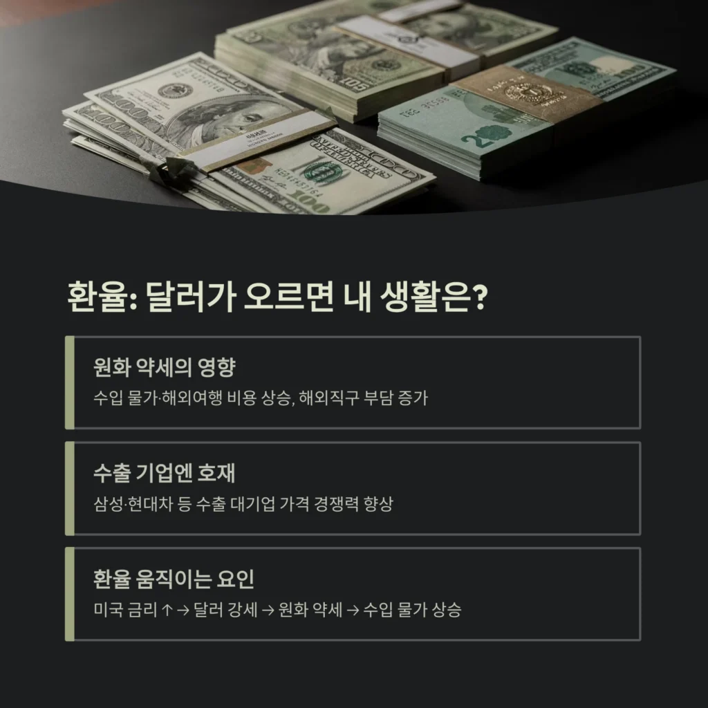 환율: 달러가 오르면 내 생활은?