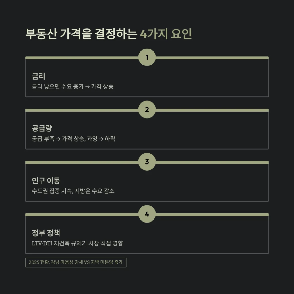 부동산 가격을 결정하는 4가지 요인