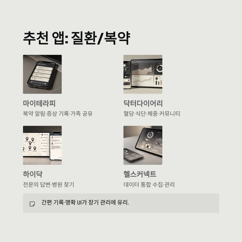 추천 앱: 질환/복약