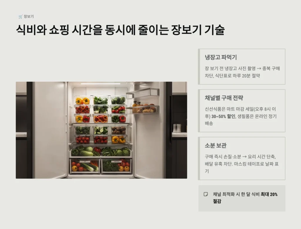 식비와 쇼핑 시간을 동시에 줄이는 장보기 기술