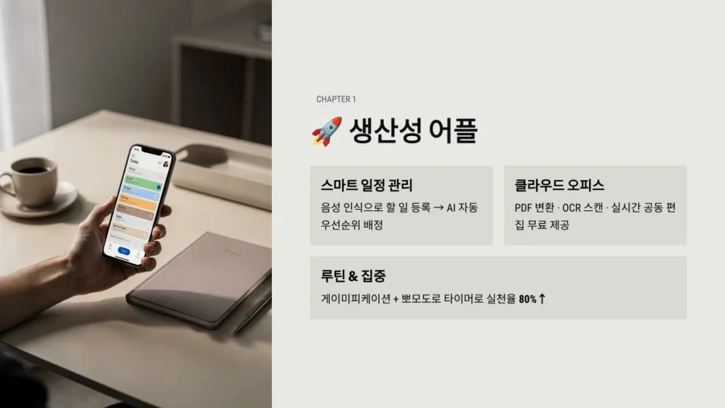 무료 어플 추천 TOP 100 – 스마트한 일상을 위한 필수 앱 가이드 2 생산성 어플