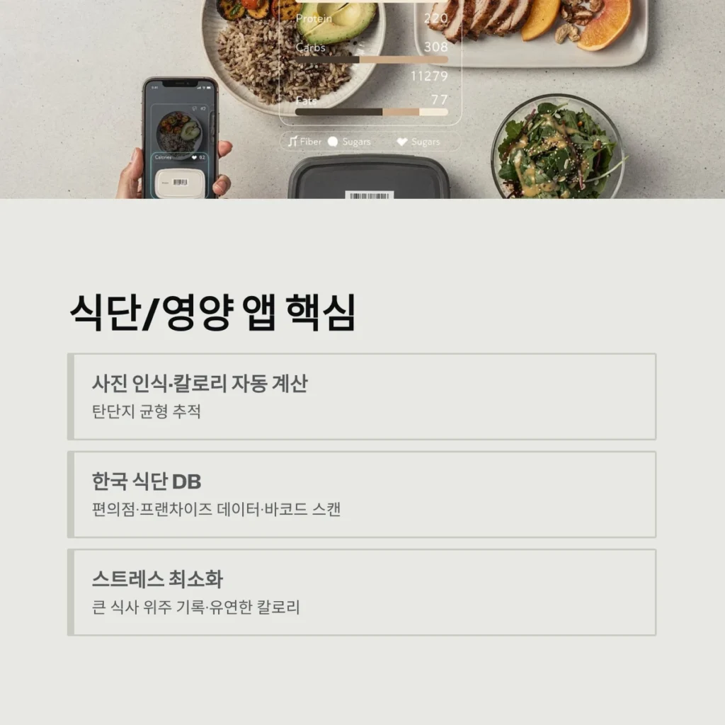식단/영양 앱 핵심