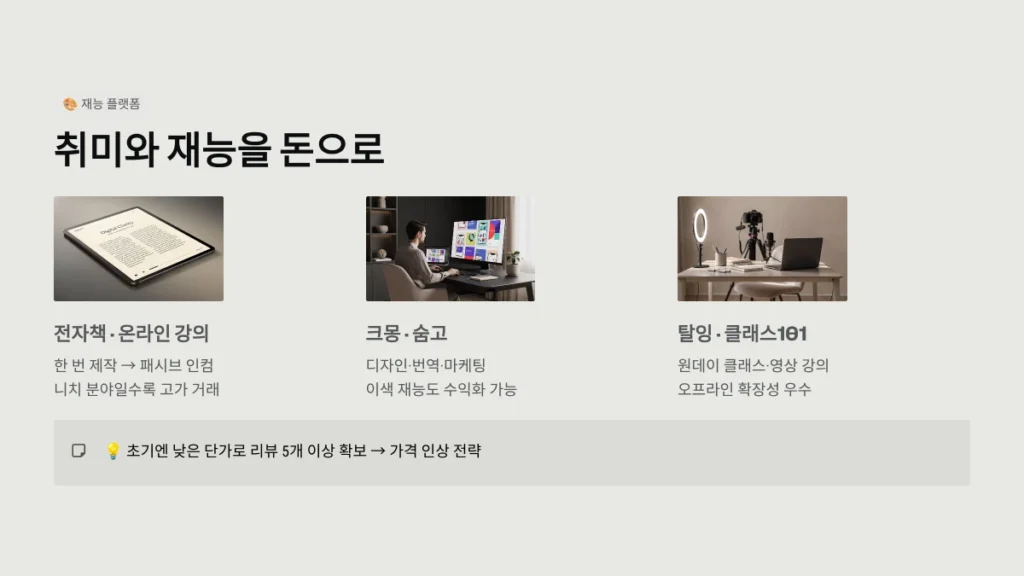 최신 부업 추천 TOP 20: 초보자도 집에서 월 50만 원 더 버는 현실적인 방법 4 취미와 재능을 돈으로