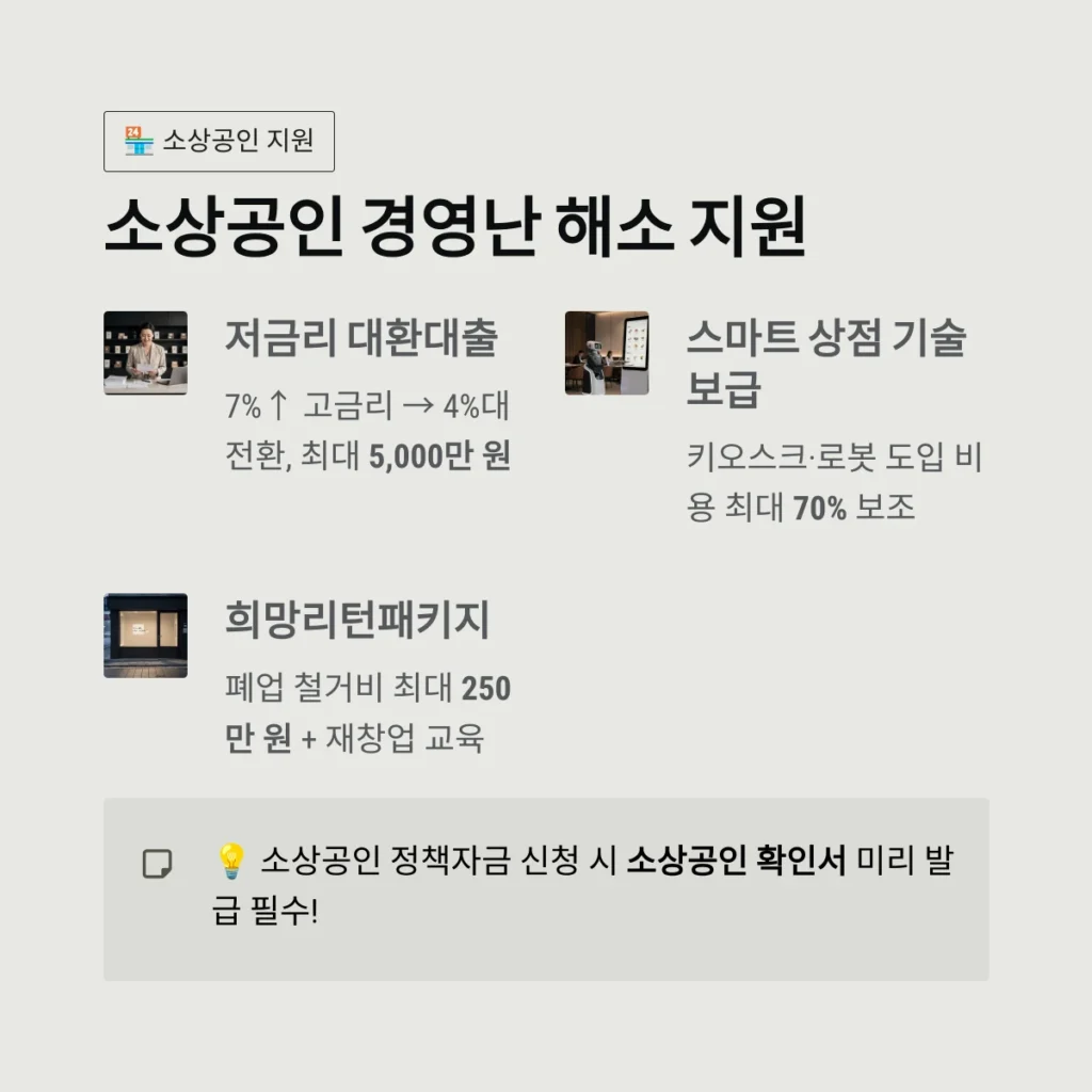 소상공인 경영난 해소 지원