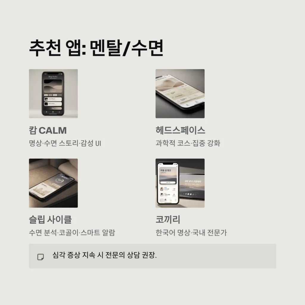 추천 앱: 멘탈/수면